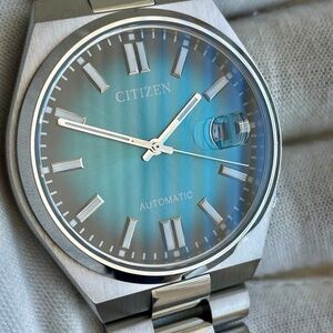 Citizen Silver and Blue Dial Watch